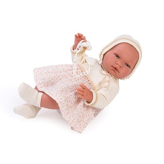 Asi - Maria doll in dress with small flowers, 43 cm