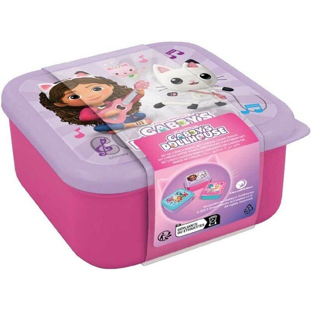 Stor - 3 Pcs. Snack Boxes Set - Gabby's Dollhouse
