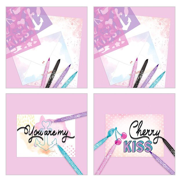 Topmodel - Letter Set Handlettering - (412618)