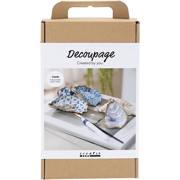 Creative - Craft Kit Decoupage, Oyster shells, blue, 1 pack - ()