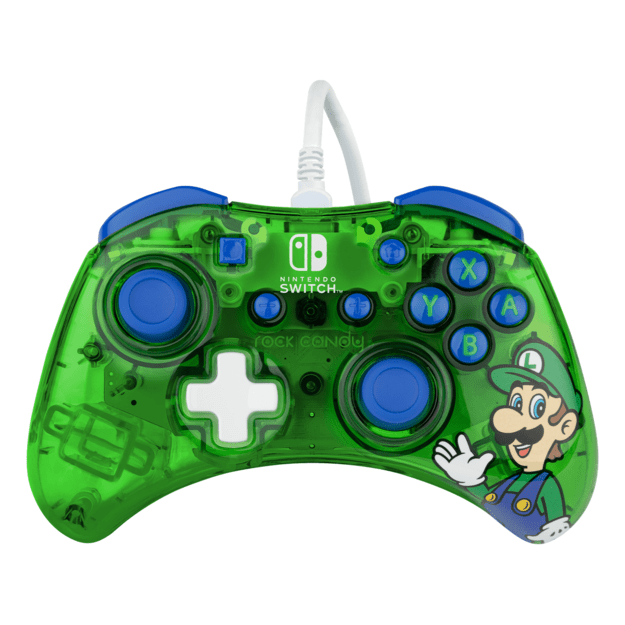 Rock Candy Wired Controller - Luigi - Nintendo Switch