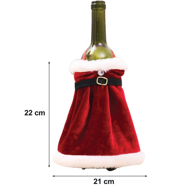 ŚWIĄTECZNY POKROWIEC NA WINO BUTELKĘ ETUI ŚWIĄTECZNE UBRANKO KOSTIUM  8