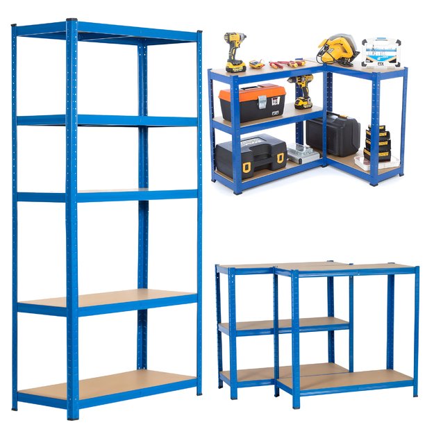 REGAŁ MAGAZYNOWY NIEBIESKI 180x90x40 GARAŻOWY GARAŻ PIWNICA MAGAZYN 875 kg