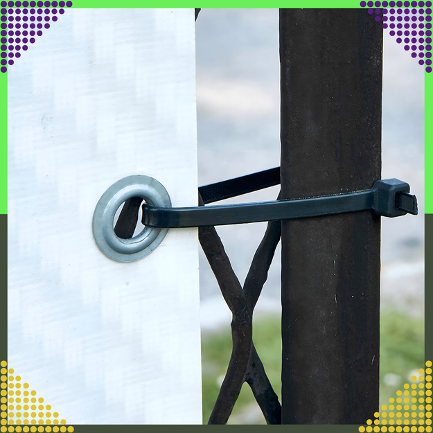 Izturīgas kabeļu saites, klipši, kabeļu saites, melnas kabeļu saites, 4x100mm, 50 gab.