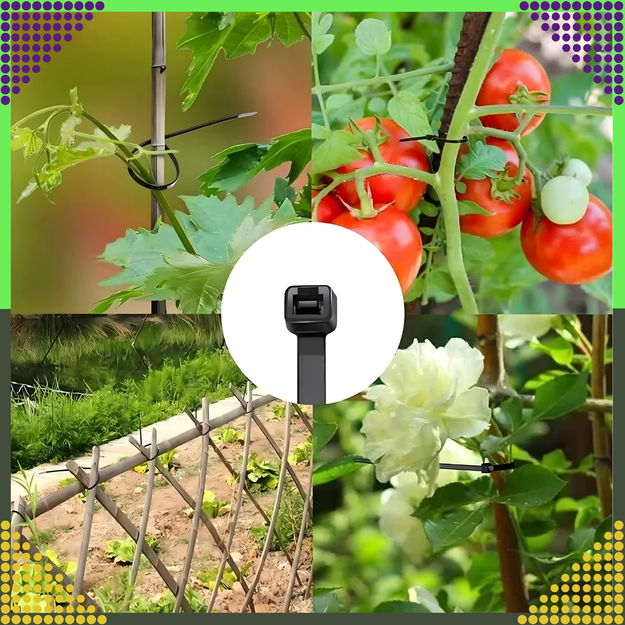 Izturīgas kabeļu saites, klipši, kabeļu saites, melnas kabeļu saites, 4x100mm, 50 gab.