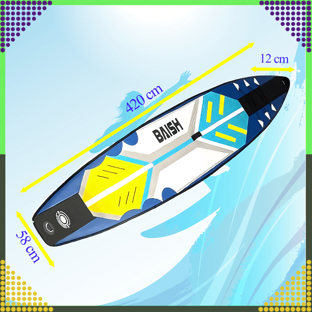 Deska Sup Paddle Board 420 cm Pompowana do Pływania Wytrzymała + Akcesoria 5