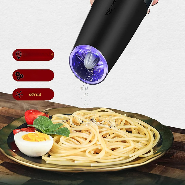 2 elektrisko gravitācijas dzirnaviņu komplekts sālim, pipariem un garšvielām