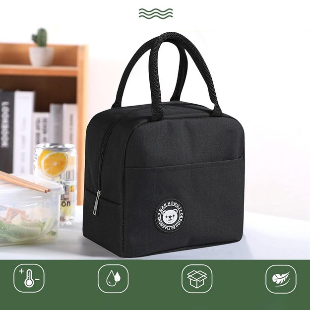 Torba Termiczna Izolacyjna Lunch Box Śniadaniówka na Jedzenie Piknik Plażę 2