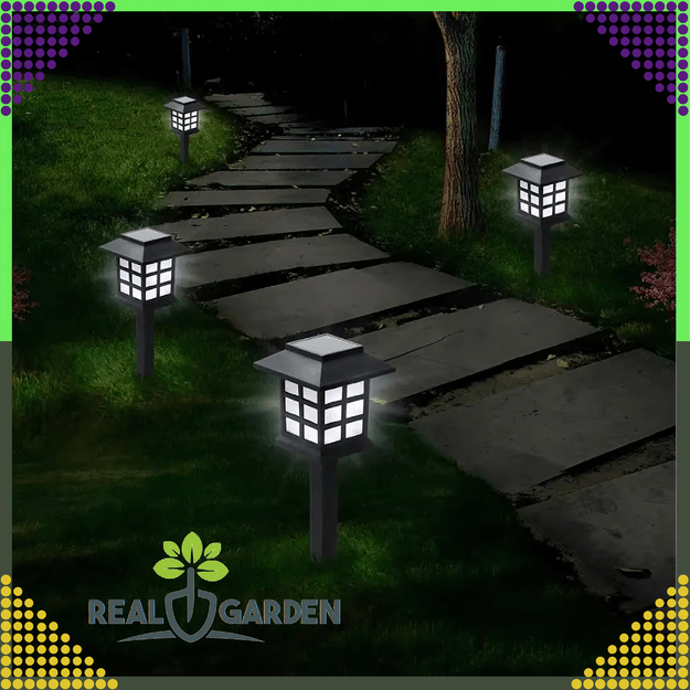 2 x Lampa Ogrodowa Solarna Led Domek Latarnia Wbijana Ozdobna Dekoracyjna 11