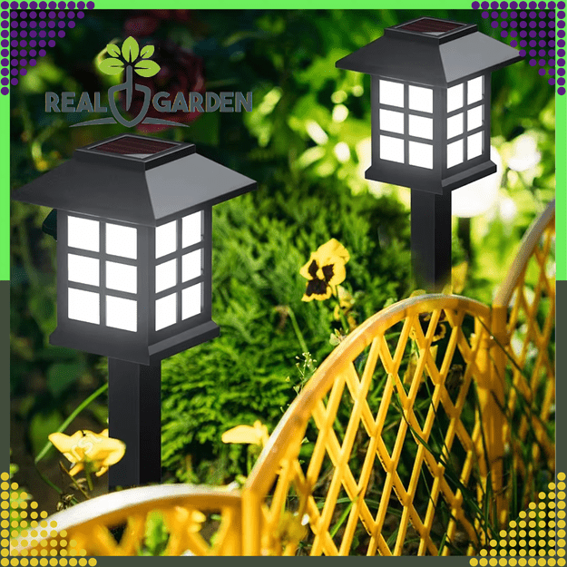2 x Lampa Ogrodowa Solarna Led Domek Latarnia Wbijana Ozdobna Dekoracyjna 15