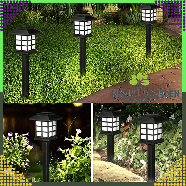 2 x Lampa Ogrodowa Solarna Led Domek Latarnia Wbijana Ozdobna Dekoracyjna 7