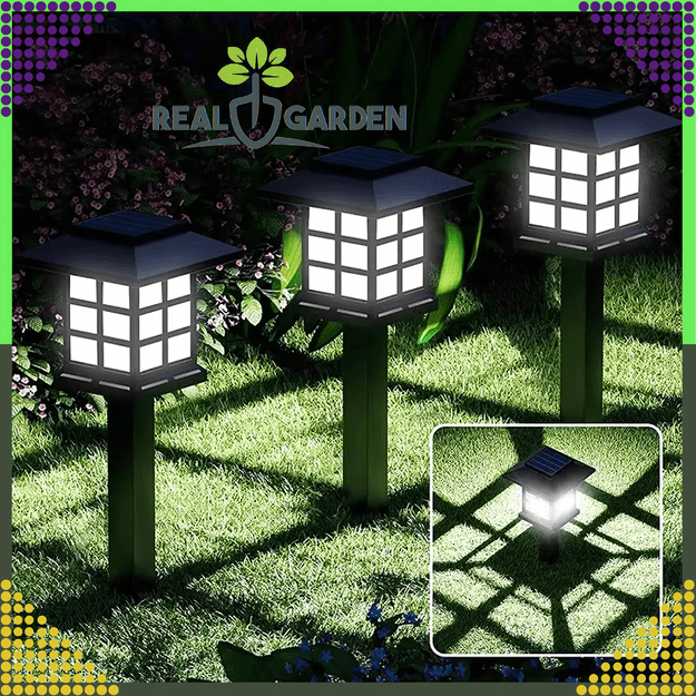 2 x Lampa Ogrodowa Solarna Led Domek Latarnia Wbijana Ozdobna Dekoracyjna 14