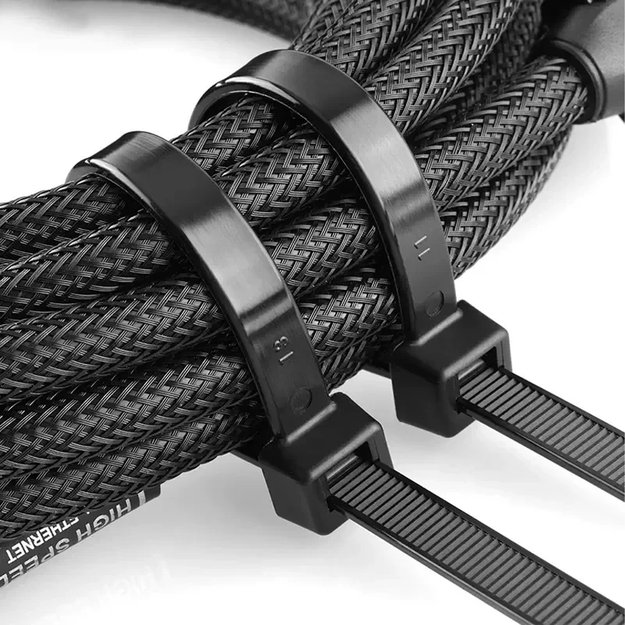 OPASKI ZACISKOWE MOCNE OBEJMY TRYTYTKI TRYTKI CZARNE 2,5x100mm 100 SZT 26