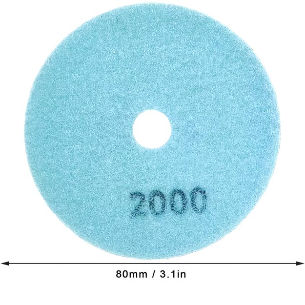 10x Tarcza Diamentowa Polerska 80mm do Szlifowania Gresu Płytek Na Rzep 2000 23