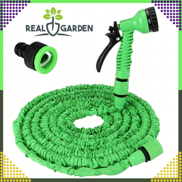 Lanksti sodo žarna 2,5–7,5 m su jungtimis ir universaliu pistoletu