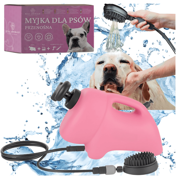 Nešiojamas šunų, kačių, gyvūnų plovimo ir masažuoklio vonios šepetys, rankinis, 8 l