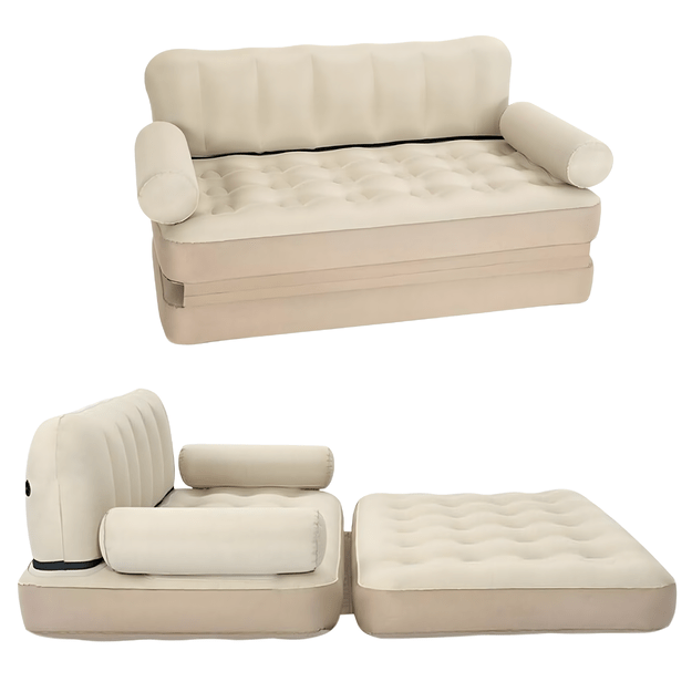 Materac Dmuchany Dwuosobowy Sofa Rozkładana Łóżko do Spania na Plażę Ryby