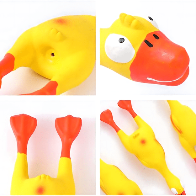 Piszcząca Duża Zabawka Gumowy Kurczak Duży dla Psa Szczeniaka Gryzak 22 cm 22