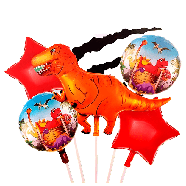 Zestaw Balonów Urodzinowych Dinozaur na Urodziny Urodzinowe Przyjęcia 5 szt