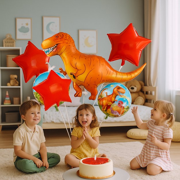 Zestaw Balonów Urodzinowych Dinozaur na Urodziny Urodzinowe Przyjęcia 5 szt 9