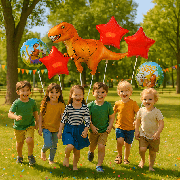 Zestaw Balonów Urodzinowych Dinozaur na Urodziny Urodzinowe Przyjęcia 5 szt 7