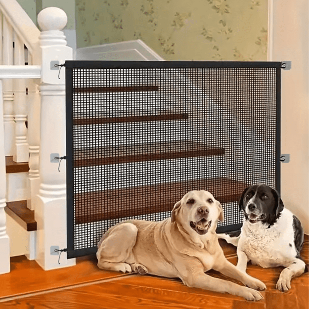 Mesh Gate, Barrier, Door, Stairs, Safety for Dogs and Cats 110x72cm