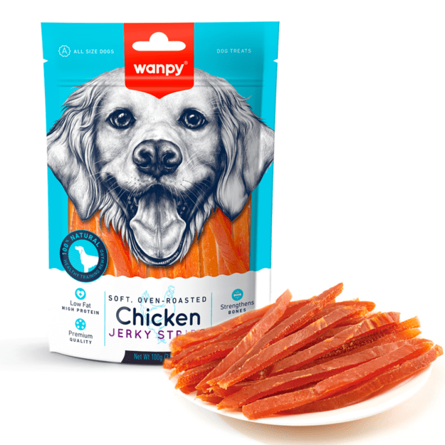 wanpy - Soft Chicken Jerky Strips - 100g