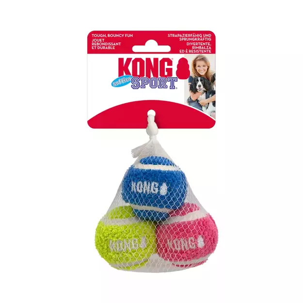 Kong - Sport Softies Ball S 3-pack Mix Ø5cm
