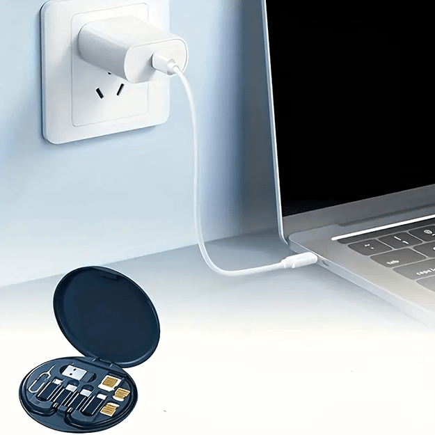 Organizer 5w1 Podróżny do Telefonu Przejściówki USB-C Lighting Micro USB-A  14