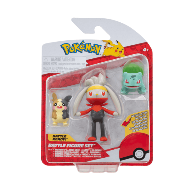 Pokémon - Battle Figure 3 Pk - Morpeko, Bulbasaur (PKW3055)