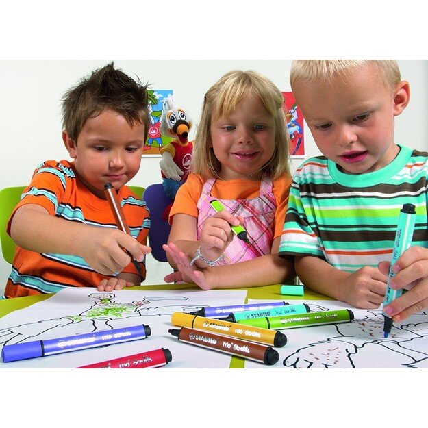 Stabilo - Trio Scribbi triangular fibre-tip pen (12 pcs)