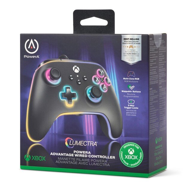 PowerA Advantage Wired Controller - Xbox Series X/S -  m/ Lumectra - Black