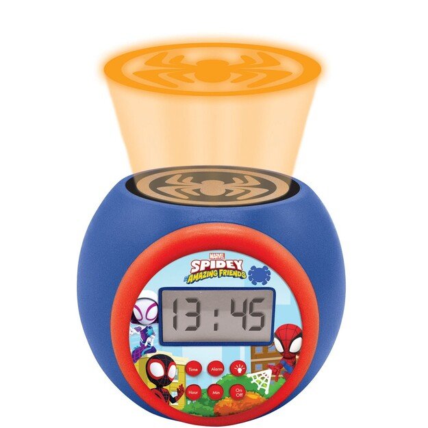 Lexibook - Spidey & His Amazing Friends - Projector Alarm Clock (RL977SP1)