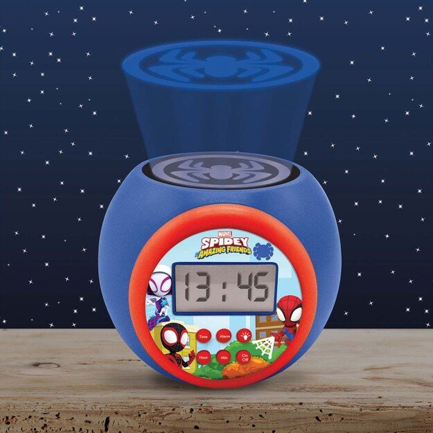 Lexibook - Spidey & His Amazing Friends - Projector Alarm Clock (RL977SP1)