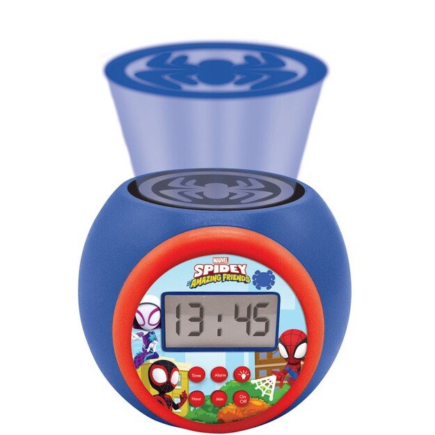 Lexibook - Spidey & His Amazing Friends - Projector Alarm Clock (RL977SP1)