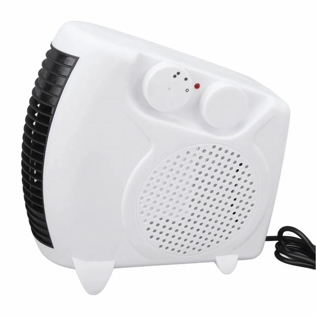 Nešiojamas ventiliatoriaus šildytuvas, elektrinis ventiliatorius, galingas 600 W