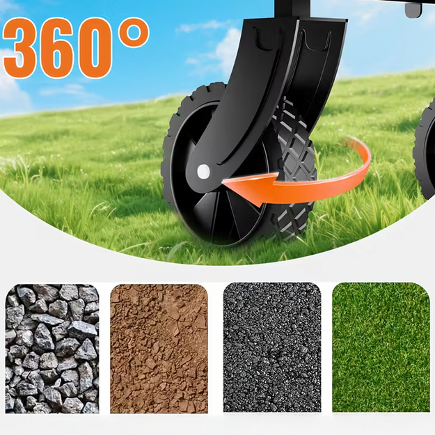 Ar malku kurināms dārza saliekamais kempinga ratiņi