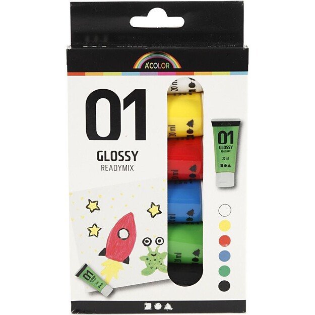 A-Color - Acrylic Paint - Glossy (6 x 20 ml)