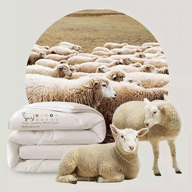 Villane talvetekk lambavillast, soe talvetekk talveks, vill, 200x220cm