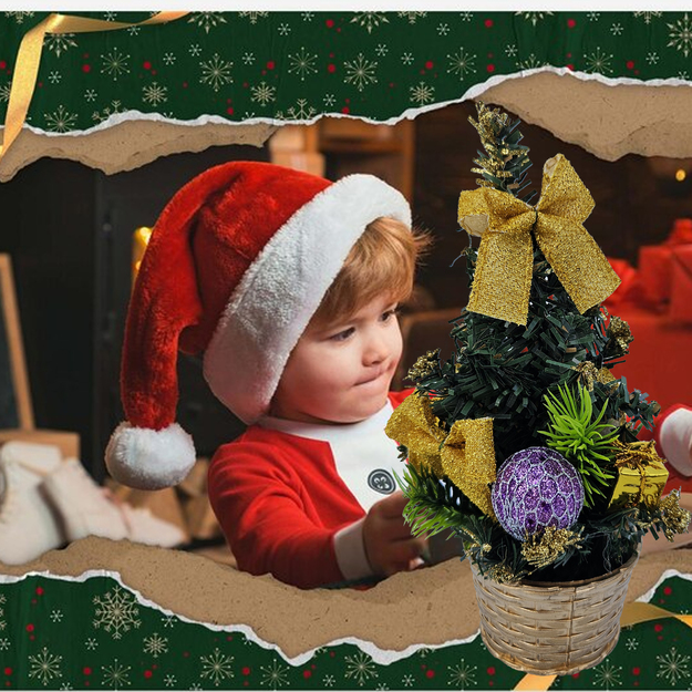 Dekoratīva Ziemassvētku eglīte rakstāmgaldam Ziemassvētku rotājumi 20 cm