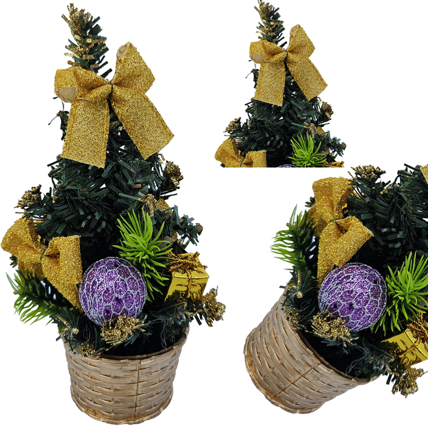 Dekoratīva Ziemassvētku eglīte rakstāmgaldam Ziemassvētku rotājumi 20 cm