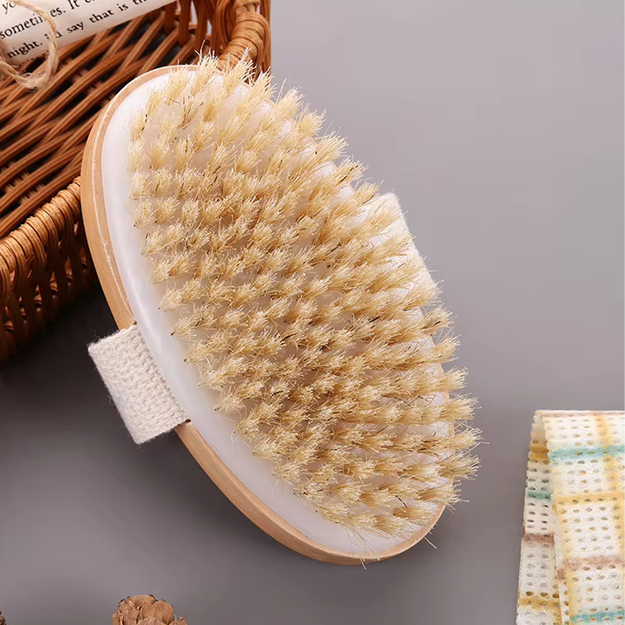 Ķermeņa masāžas birste ādas pīlings 2in1 sausai un mitrai pretcelulīta procedūrai