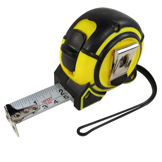 Mērlente ruļļos 5 m x 19 mm tērauda mērlente ar fiksatoru