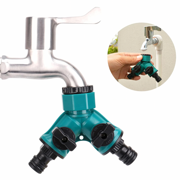 T veida krāna sadalītāja reducēšanas 2 virzienu 1/2 3/4 dārza šļūtenes vārsti