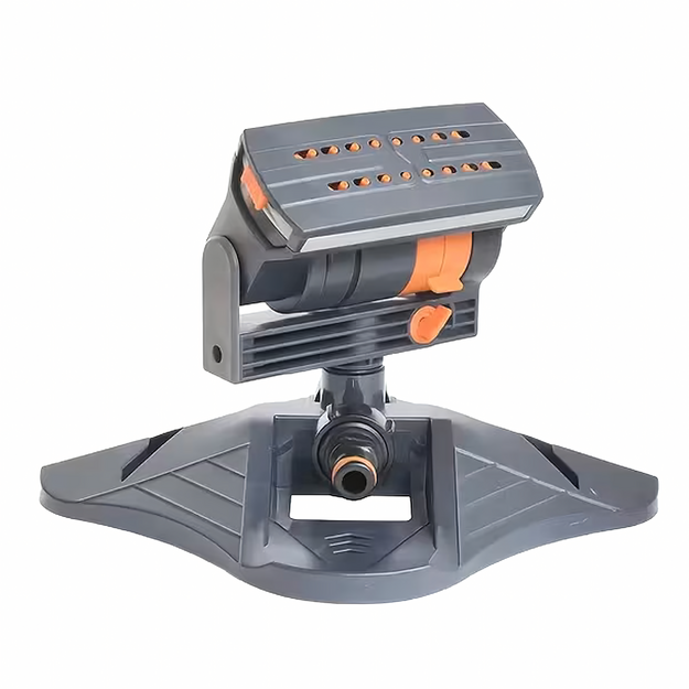 Svārstīgs rotējošs dārza smidzinātājs dārza zāliena apūdeņošanai, 16 sprauslas