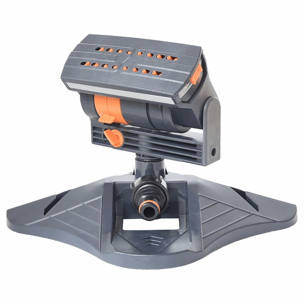 Svārstīgs rotējošs dārza smidzinātājs dārza zāliena apūdeņošanai, 16 sprauslas