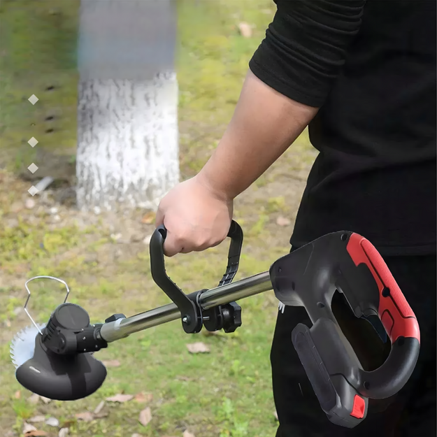 Akumulatora krūmgriezis Dārza krūmgriezis Zāles trimmeris Komplekts XXL Riteņi