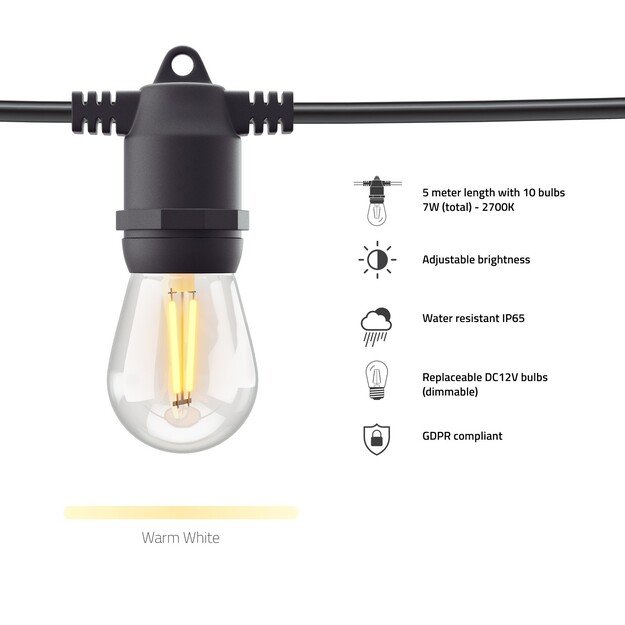 Hombli - Smart Outdoor Light String Extension (5m) 1