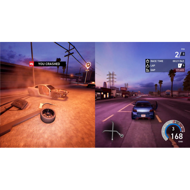 Super Street: Racer Game with Twin Racing Wheels Bundle