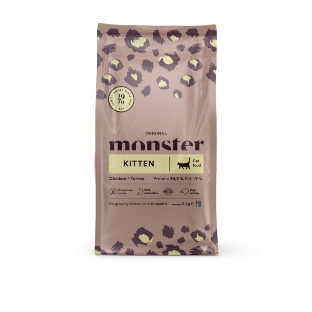 Monster Pet Food - Monster Cat Original Kitten - Chicken/Turkey - 6 kg
